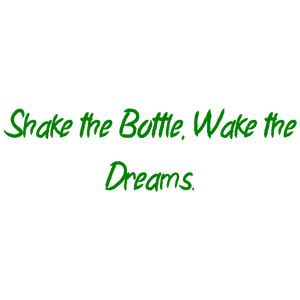 shake the bottle wake dreams quote SVG PNG design with bold lettering, an uplifting message