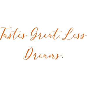 tastes great less dreams quote SVG PNG design with bold lettering