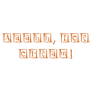 aaahh ice cream quote SVG PNG design with bold lettering