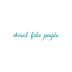 avoid fake people quote SVG PNG design with bold lettering