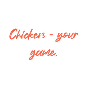 chicken your game quote SVG PNG design with hand-drawn style, bold lettering