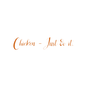 chicken just do it quote SVG PNG design with bold lettering