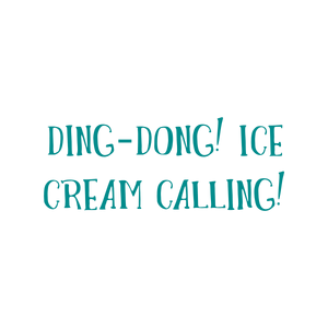 ding dong ice cream calling quote SVG PNG design with bold lettering