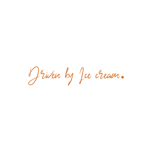 driven by ice cream quote SVG PNG design with bold lettering