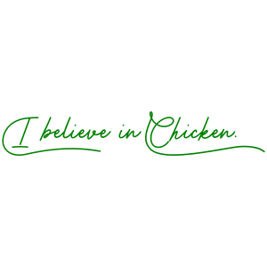 i believe in chicken quote SVG PNG design with bold lettering