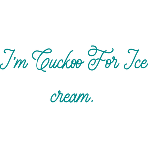 i'm cuckoo for ice cream quote SVG PNG design with hand-drawn style