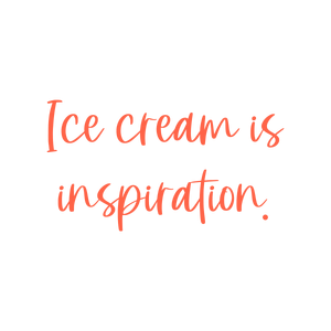 ice cream is inspiration quote SVG PNG design with hand-drawn style