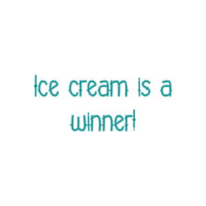 ice cream is a winner quote SVG PNG design with bold lettering