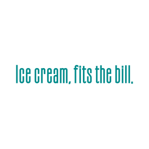 ice cream fits the bill quote SVG PNG design with bold lettering