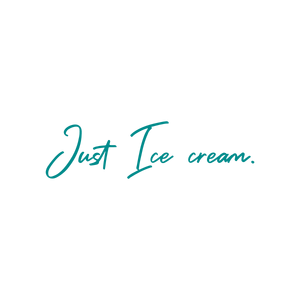 just ice cream quote SVG PNG design with hand-drawn style, bold lettering