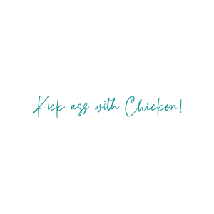 kick ass with chicken quote SVG PNG design with bold lettering