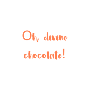 oh divine chocolate quote SVG PNG design with hand-drawn style