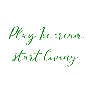 play ice cream start living quote SVG PNG design