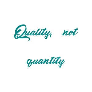 quality not quantity quote SVG PNG design with bold lettering, an uplifting message