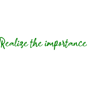 realize the importance quote SVG PNG design with bold lettering, an uplifting message