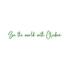see the world with chicken quote SVG PNG design