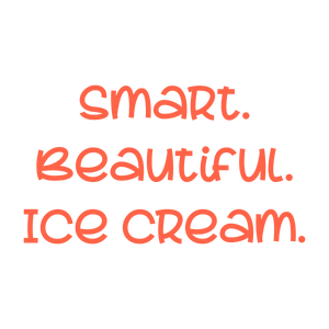 smart beautiful ice cream4e4pxw2l1xo quote SVG PNG design with bold lettering, an uplifting message