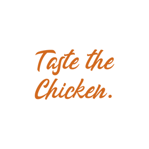 taste the chicken quote SVG PNG design with bold lettering