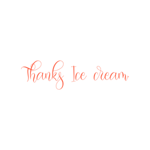 thanks ice cream quote SVG PNG design