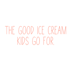 the good ice cream kids go for quote SVG PNG design with hand-drawn style, bold lettering
