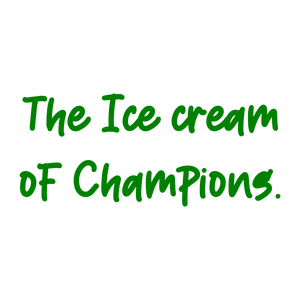 the ice cream of champions quote SVG PNG design with hand-drawn style