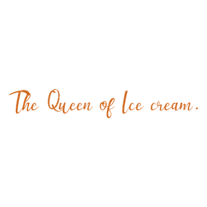 the queen of ice cream quote SVG PNG design with bold lettering