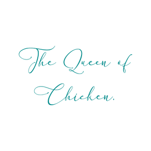 the queen of chicken quote SVG PNG design with bold lettering