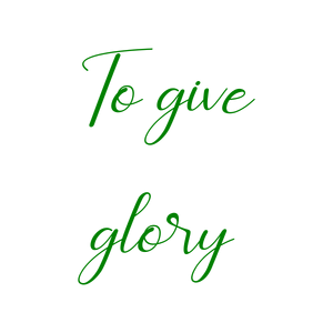 to give glory quote SVG PNG design with bold lettering, an uplifting message