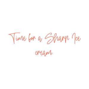 time for a sharp ice cream quote SVG PNG design with bold lettering