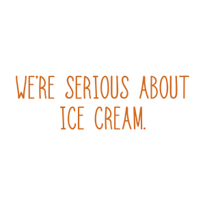 we're serious about ice cream quote SVG PNG design with bold lettering