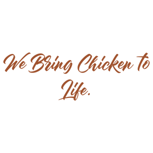 we bring chicken to life quote SVG PNG design with bold lettering