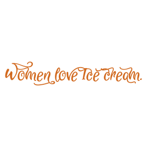 women love ice cream quote SVG PNG design with bold lettering