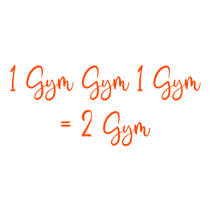 1 gym 2 quote SVG PNG design with bold lettering