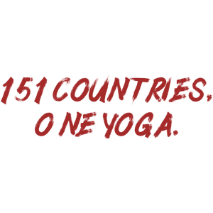 151 countries one yoga quote SVG PNG design with bold lettering