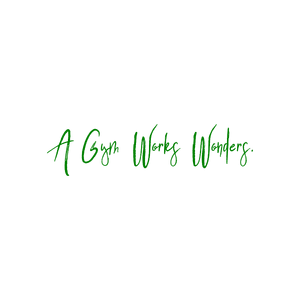 a gym works wonders quote SVG PNG design with an uplifting message