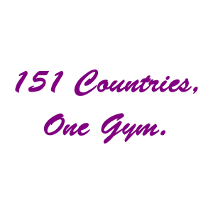 151 countries one gym quote SVG PNG design with bold lettering, an uplifting message