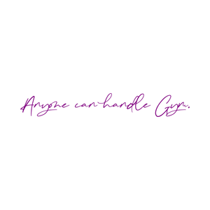anyone can handle gym quote SVG PNG design with bold lettering, an uplifting message