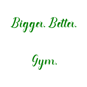bigger better gymr1czecukote quote SVG PNG design with bold lettering, an uplifting message