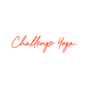 challenge yoga quote SVG PNG design with bold lettering