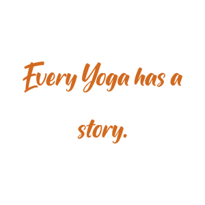 every yoga has a story quote SVG PNG design with bold lettering