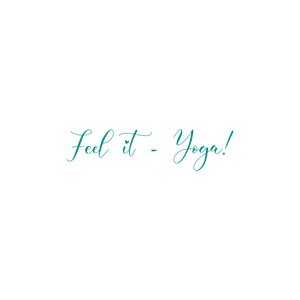 feel it yoga quote SVG PNG design with bold lettering