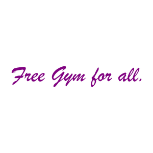 free gym for all quote SVG PNG design with an uplifting message