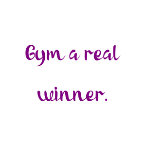 gym a real winner quote SVG PNG design with bold lettering, an uplifting message