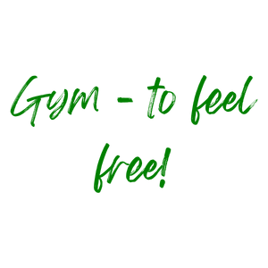 gym to feel free quote SVG PNG design with hand-drawn style, bold lettering, an uplifting message