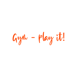 gym play it quote SVG PNG design with bold lettering