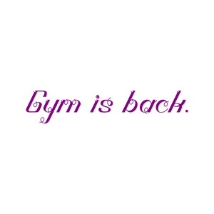 gym is back quote SVG PNG design
