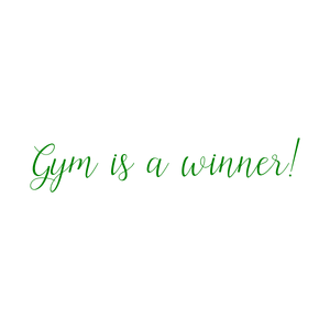 gym is a winner quote SVG PNG design with an uplifting message