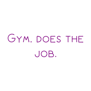 gym does the job quote SVG PNG design with bold lettering