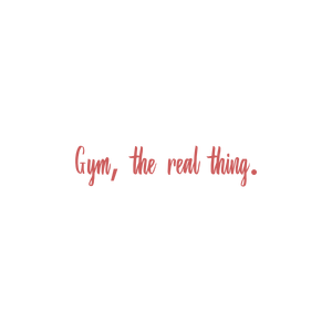 gym the real thing quote SVG PNG design with bold lettering