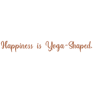 happiness is yoga shaped quote SVG PNG design with an uplifting message